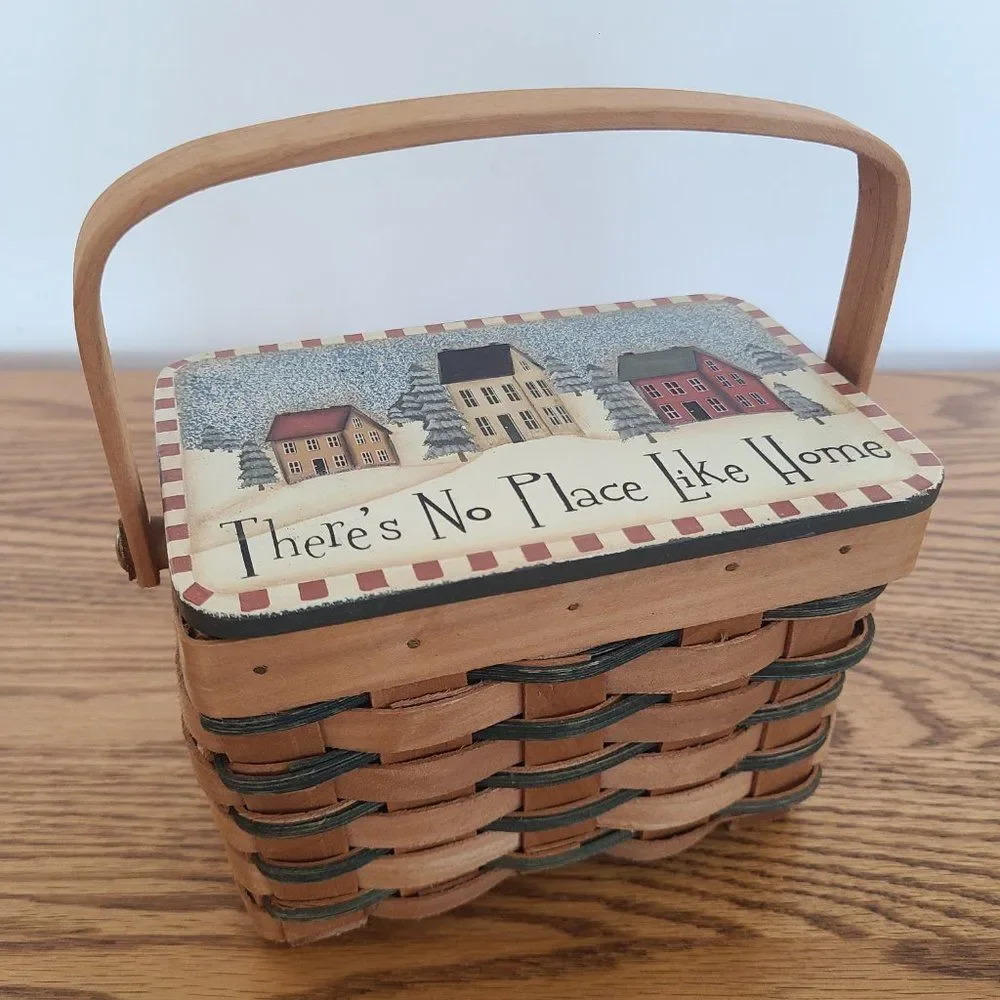 Vintage Crazy Mountain Basket There's No Place Like Home Artist Angela Anderson